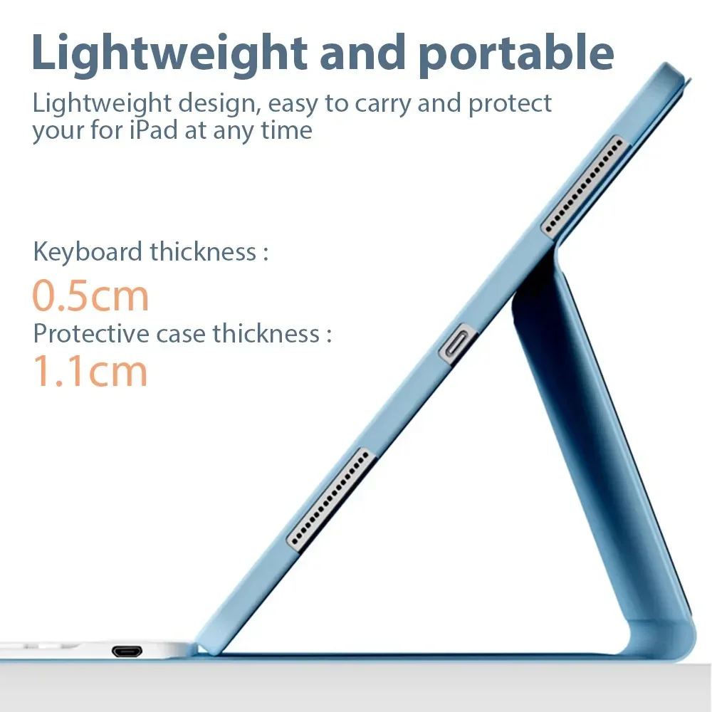 Compact Magnetic Keyboard Case with Mouse