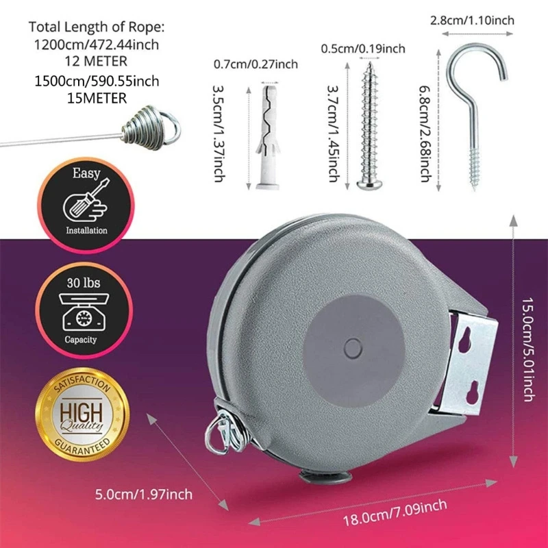 Stendibiancheria Retrattile Stendibiancheria Per Interni Esterni Stendibiancheria Per Carichi Pesanti Stendibiancheria A