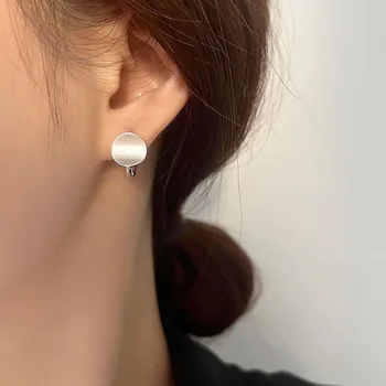 925 Sterling Silver Hot Sale Korean Circle hoop Earrings Simple Temperament Exquisite Hot Semale Sexy Jewelry Gift