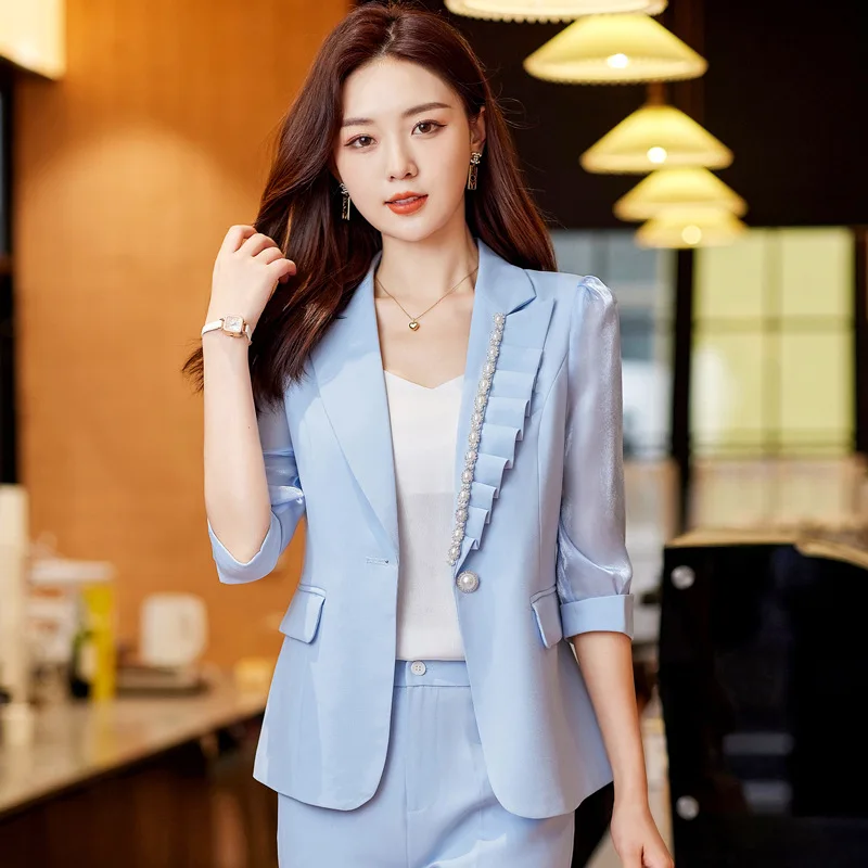 

White Small Suit Outfit Women's Spring and Summer New High-End Temperament Goddess Temperament Casual Suit Jacket Professional W
