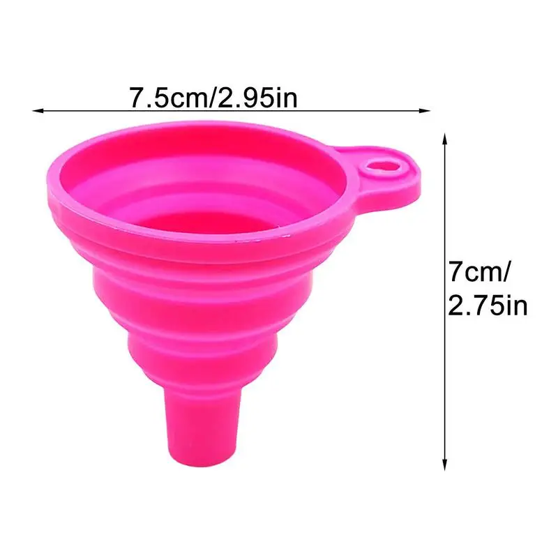 Engine Fuel Car Universal Silicone Oil Funnel Foldable Portable Automobile Oil Petrol Change Funnel Auto Fuel Filling Equipment images - 6