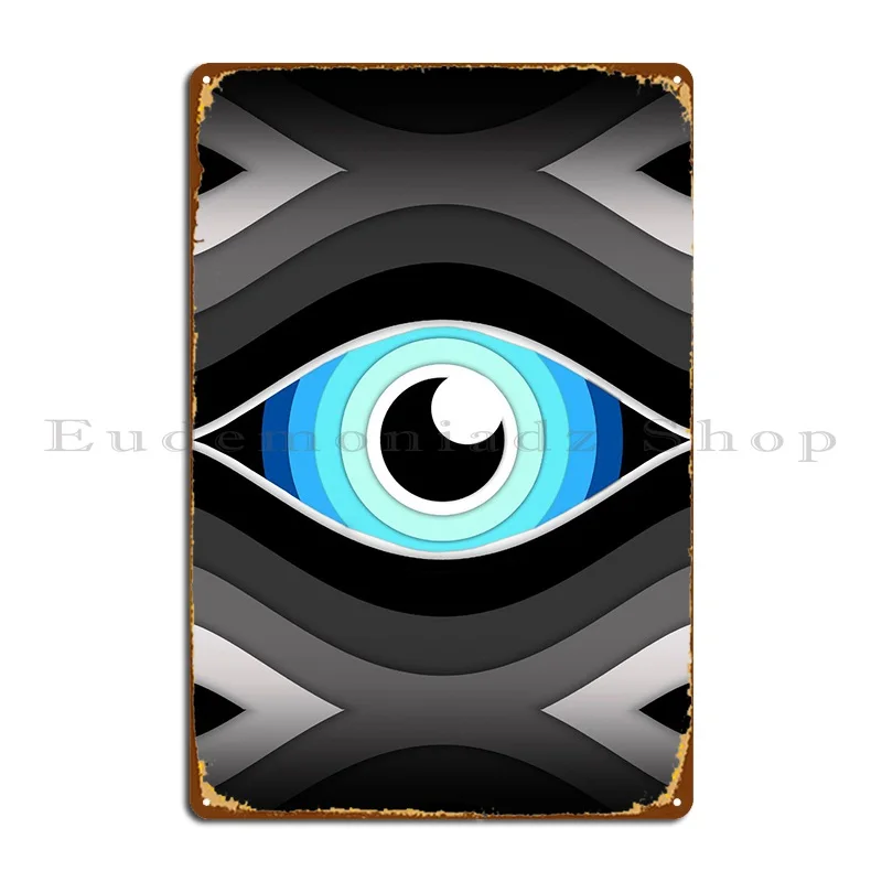 Hyptize Blue Eye Metal Signs Home Party Pub Plates Print Cinema Tin Sign Poster
