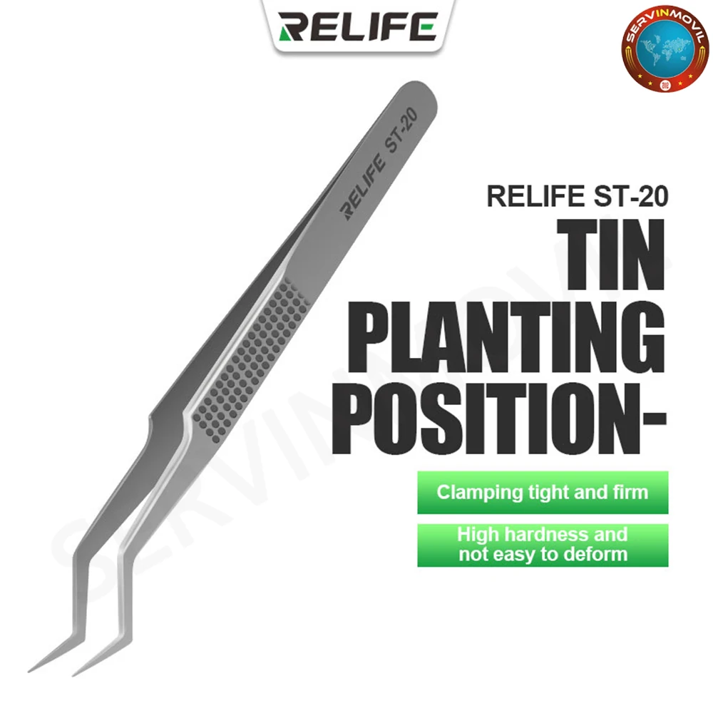

RELIFE ST-20 Chip placement tin positioning tweezers Suitable for circuit board repair/integrated circuit pins/small accessories