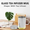 500Ml Travel Heat-Resistant Glass Tea Infuser Mug with Stainless Steel Lid Coffee Cup Tumbler Kitchen Heat-Resistant Large 5