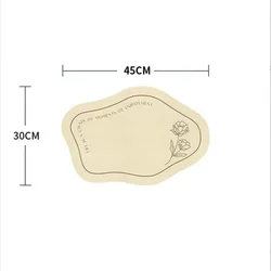 Elegant Waterproof PU Leather Dining Table Mat - Minimalist & Insulated Design - Flower (As picture)