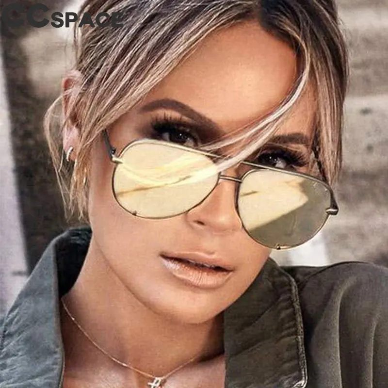 Luxury Oversized XL Pilot Sunglasses - Vintage Designer Women's Shades with UV400 Protection