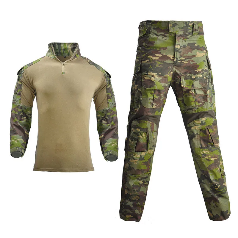 

Camouflage Long Sleeve Tactical Suit Men Casual Waterproof Wear-resistant Neutral Clothing Outdoor Combat Training Military Mens