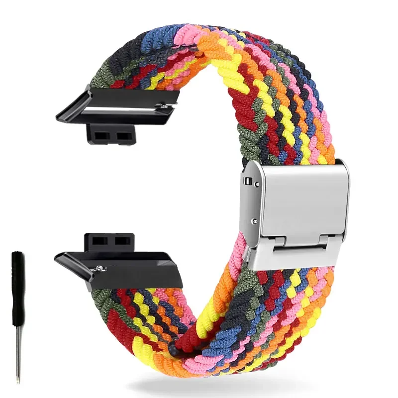 Huawei Watch Fit 2 밴드 짠 시계 밴드 용 땋은 나일론 스트랩 Huawei Watch Fit Bands 용 조절 가능한 교체 용 손목 밴드
