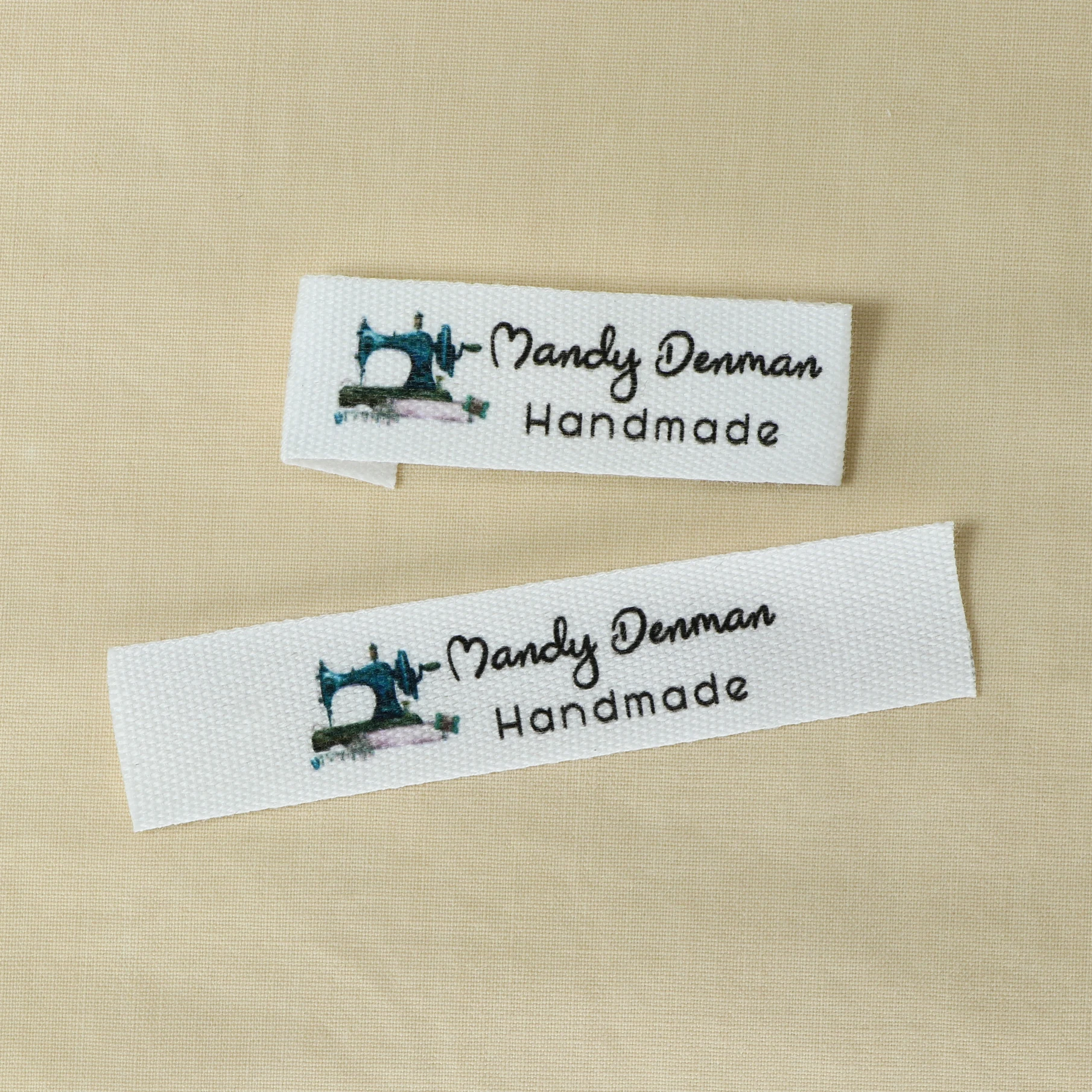 Custom Clothing Labels - Personalized Brand , Organic Cotton Ribbon Labels  , Logo or Text, Sewing Labels (FR400), Personalized Labels For Handmade  Items 