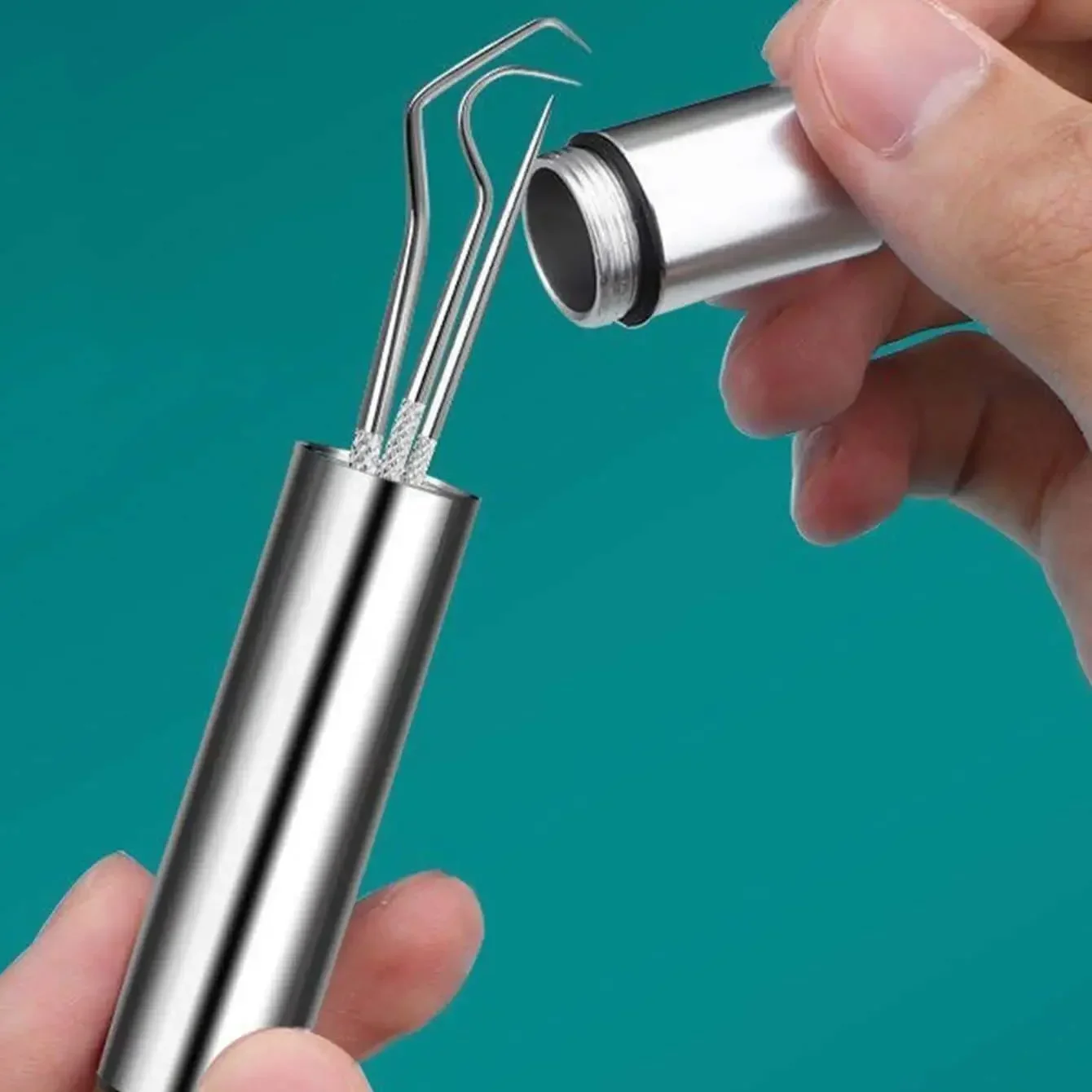 Tooth Flossing Rigid Aluminium Alloy Set Portable, Oral Cleaning Teeth
