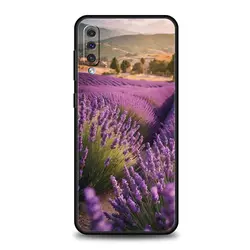 Elegant Lavender Floral Phone Case - Stylish Purple Flower Design Cover - Samsung A12 (A1)