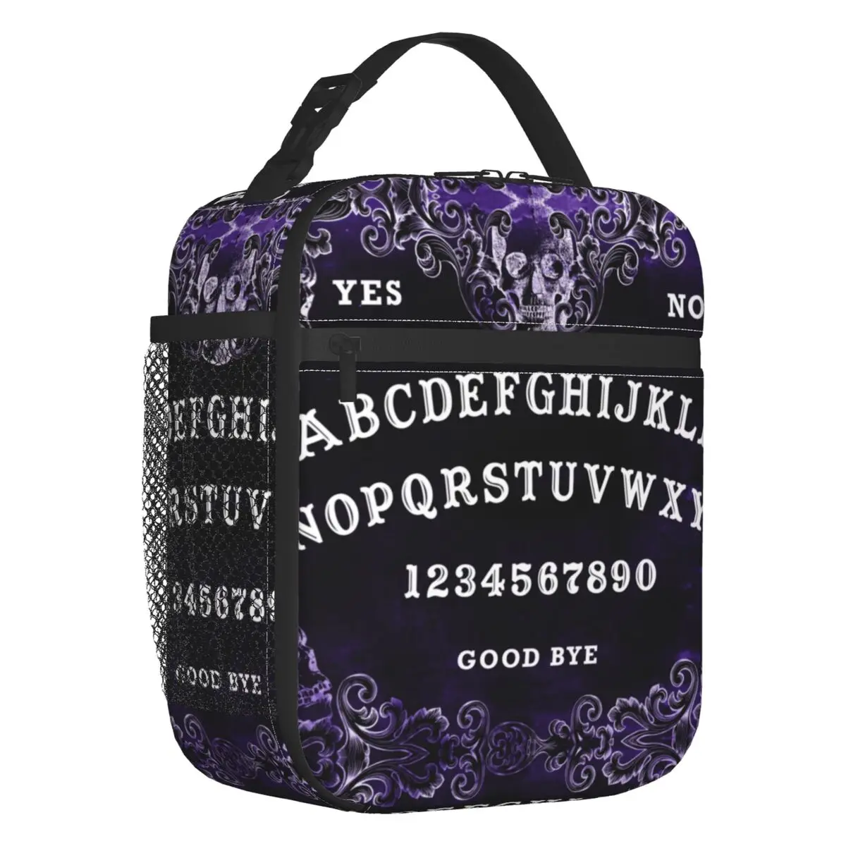 

Purple Skulls Ouija Board Resuable Lunch Box for Women Spirit Witchcraft Cooler Thermal Food Insulated Lunch Bag School Children