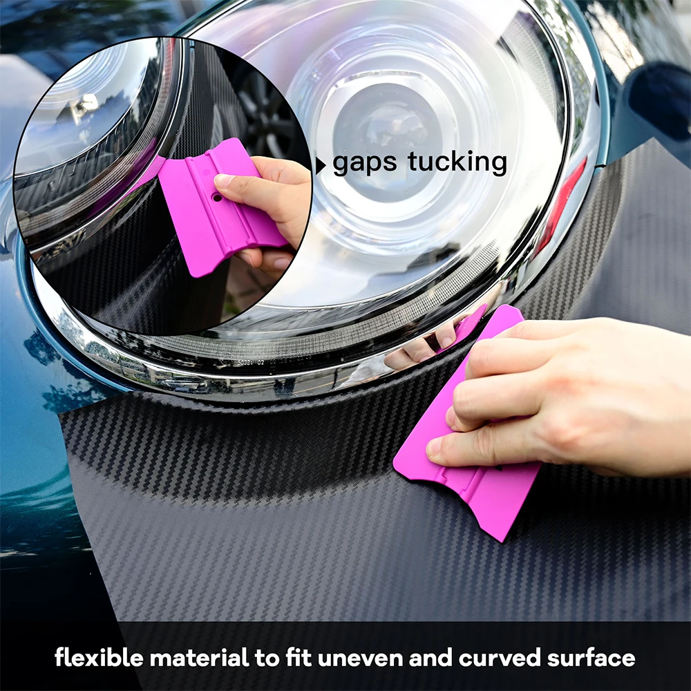 Car Wrapping Tools Vinyl Squeegee Window Tinting Squeegee Automotive Film Tools Window Tint Squeegee EHDIS 5pcs Wrap Squeegee With 10pcs Fabric Cloth Soft Felt Edge Vinyl Scraper Window Tinting Sign Making Car Film Sticking Tools