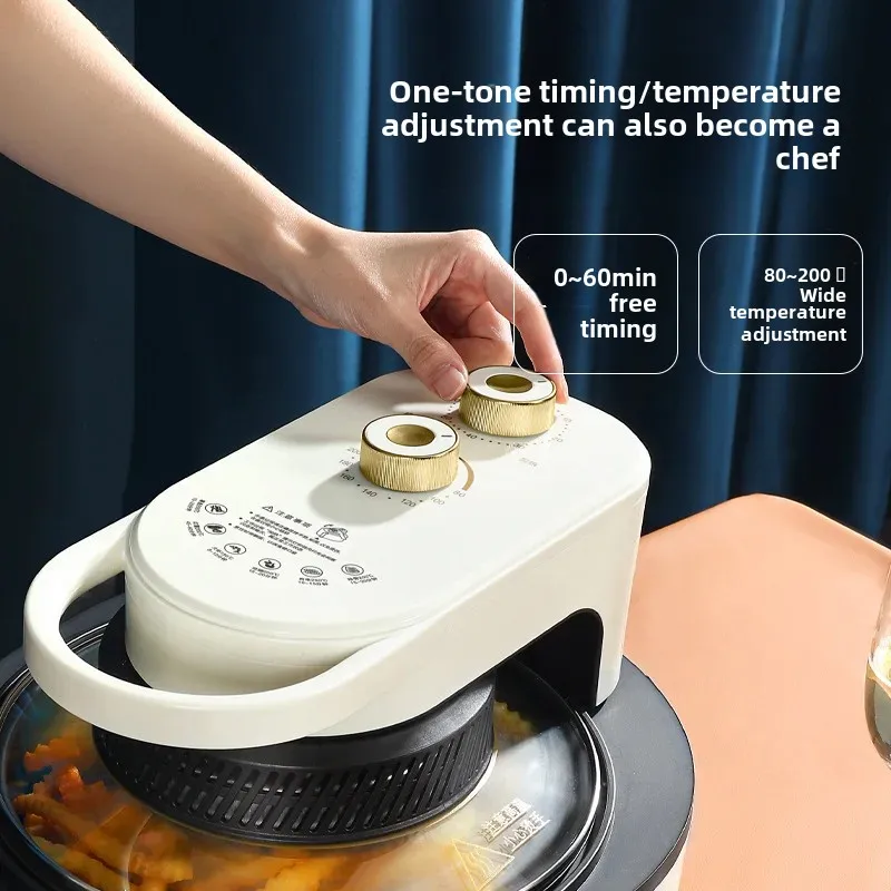 DaLong Visible Large Capacity 6.5L Air Fryer Home Automatic Multifunctional Oil-Free Transparent New Model Electric Deep Fryer