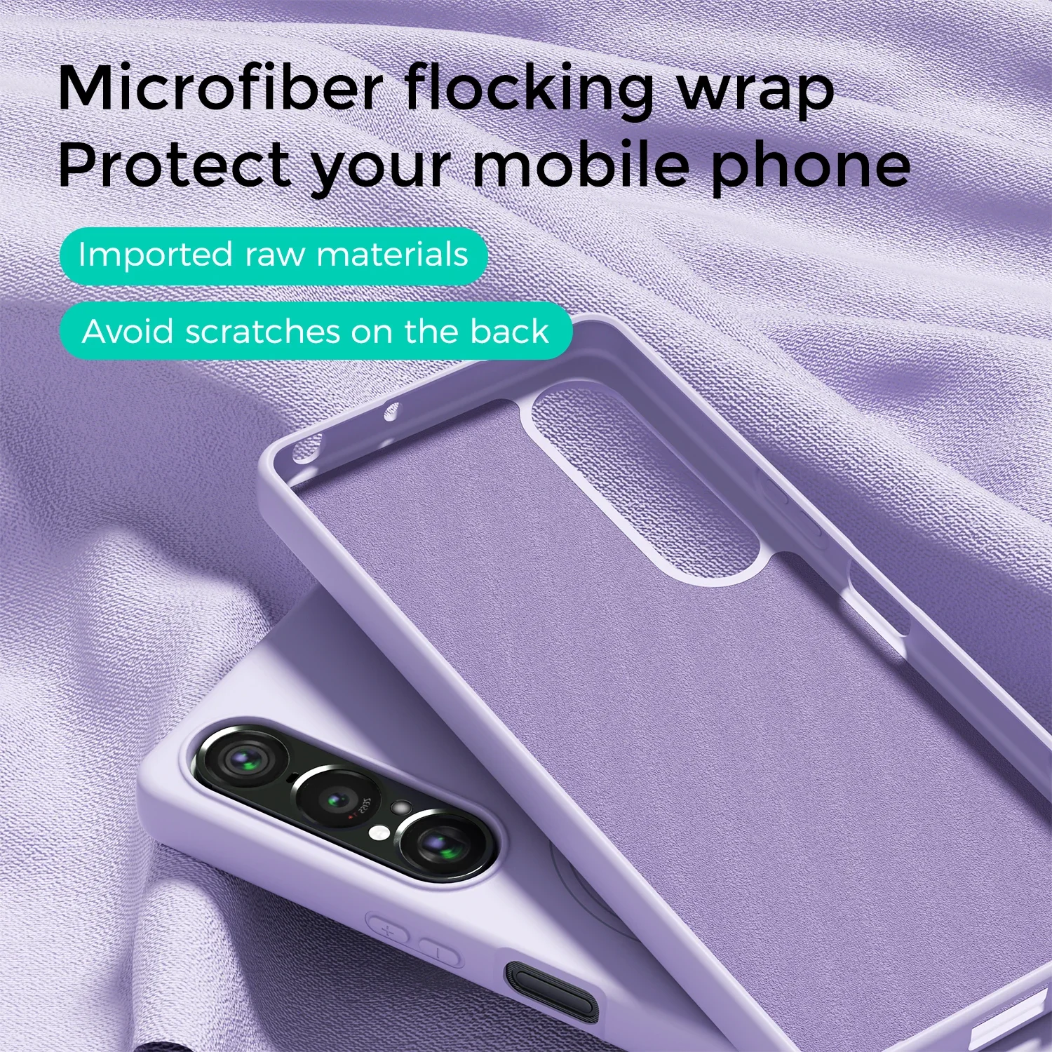 Silicone Magnetic Phone Case with Liquid Comfort and Flocking Protection