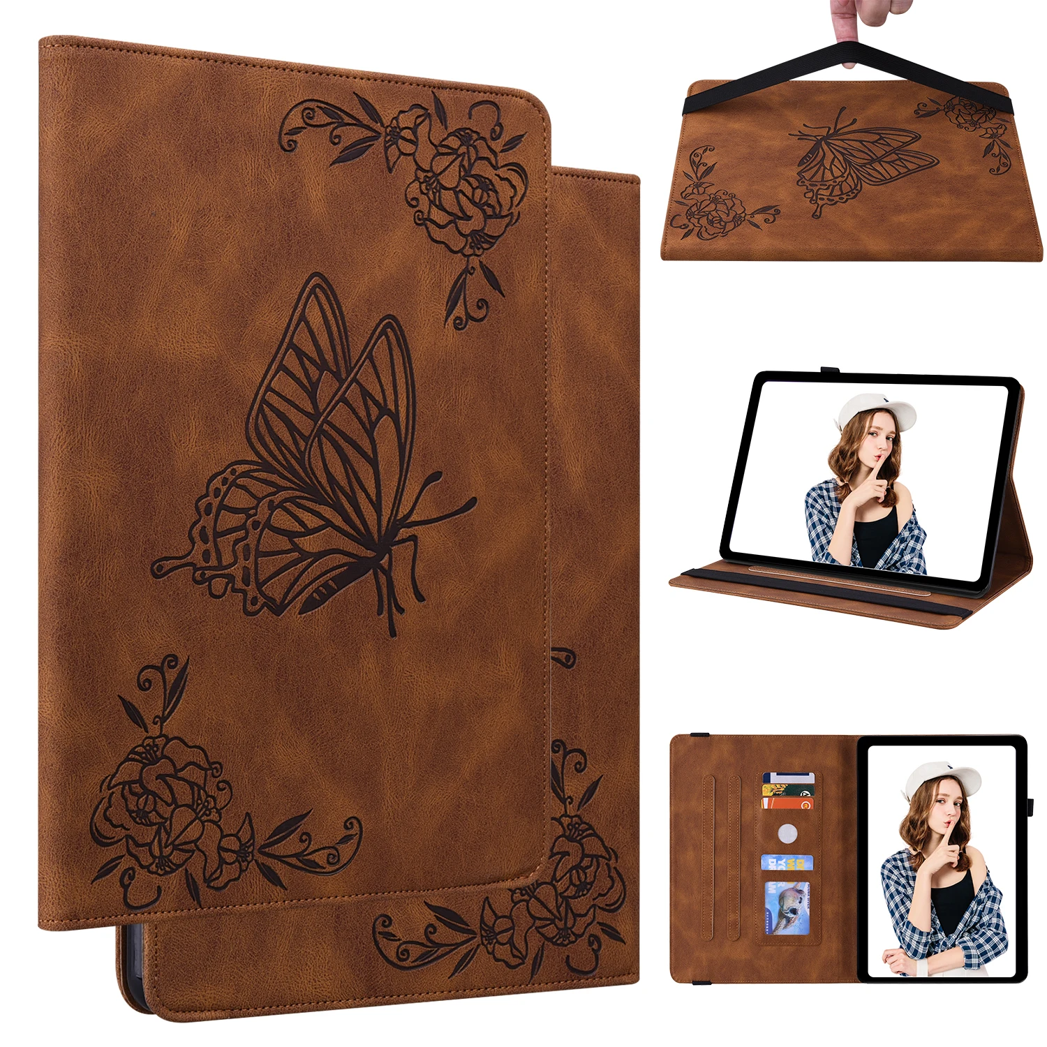 Funda Protectora De Cuero Pu Con Soporte De Mariposa Para Samsung Galaxy Tab A, 10,1, 2019, T510, T515