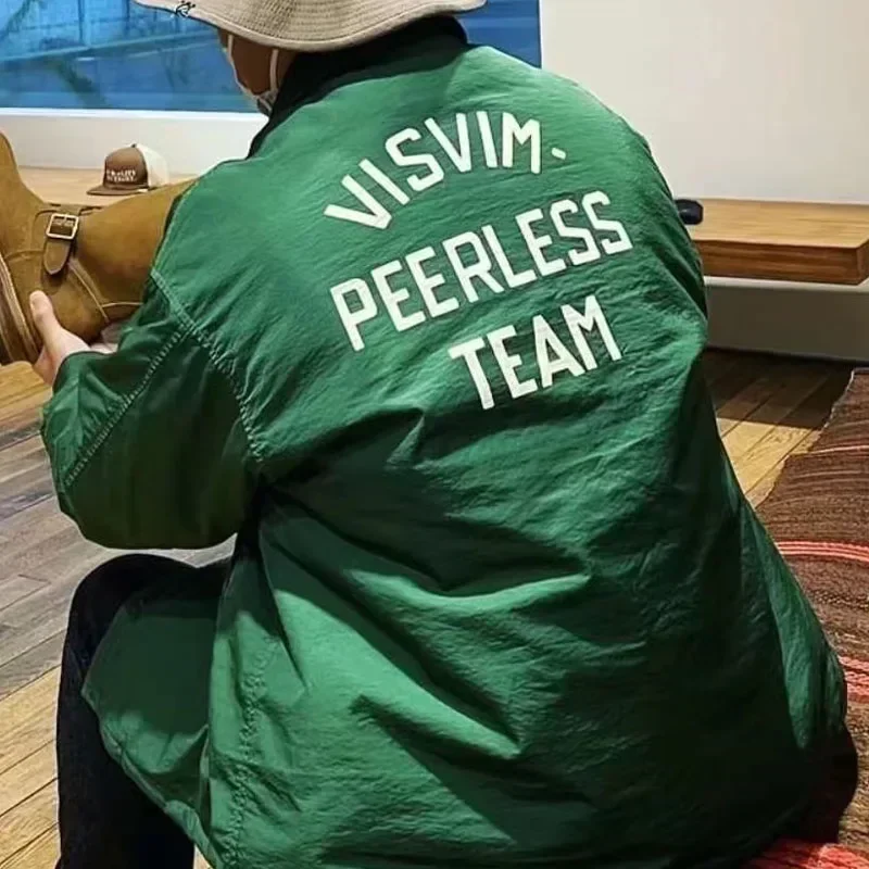 Japan Style VISVIM 23SS Limited Single Breasted Loose Embroidered Men Jacket New Arrival Parkas Coat