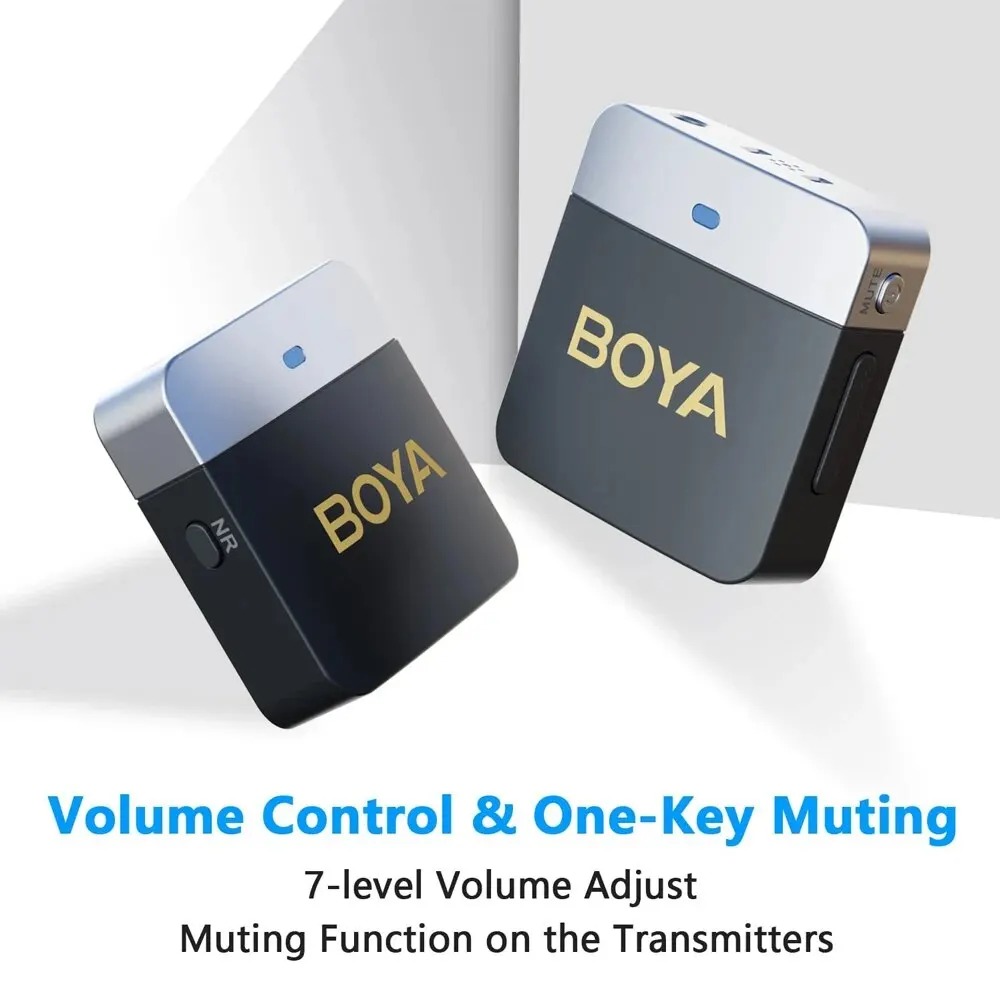 BOYA BY-M1V Wireless Lavalier Lapel Condenser Microphone for iPhone Android Smartphone Camera PC Gaming YouTube Broadcast Vlog