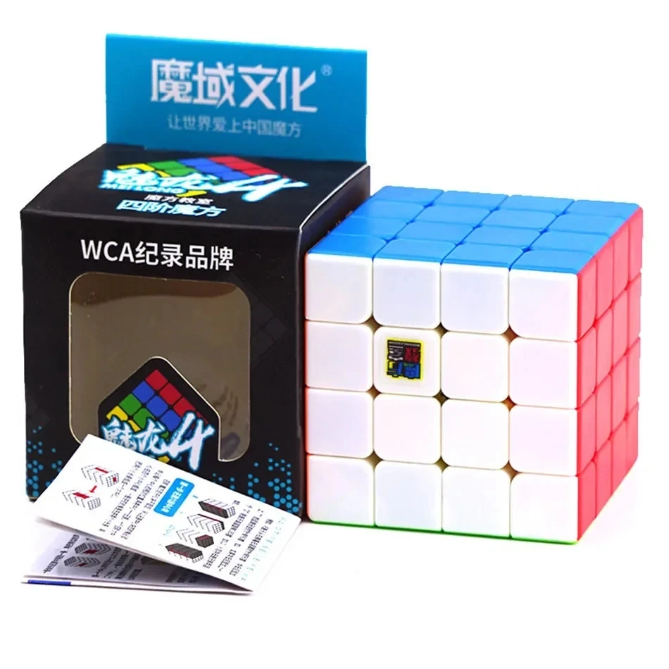 MoYu Meilong 4x4x4 Magic Speed Cube Stickerless/Black Sticker 4x4 Professional Puzzle Cubes Educational Toys Children speed cube