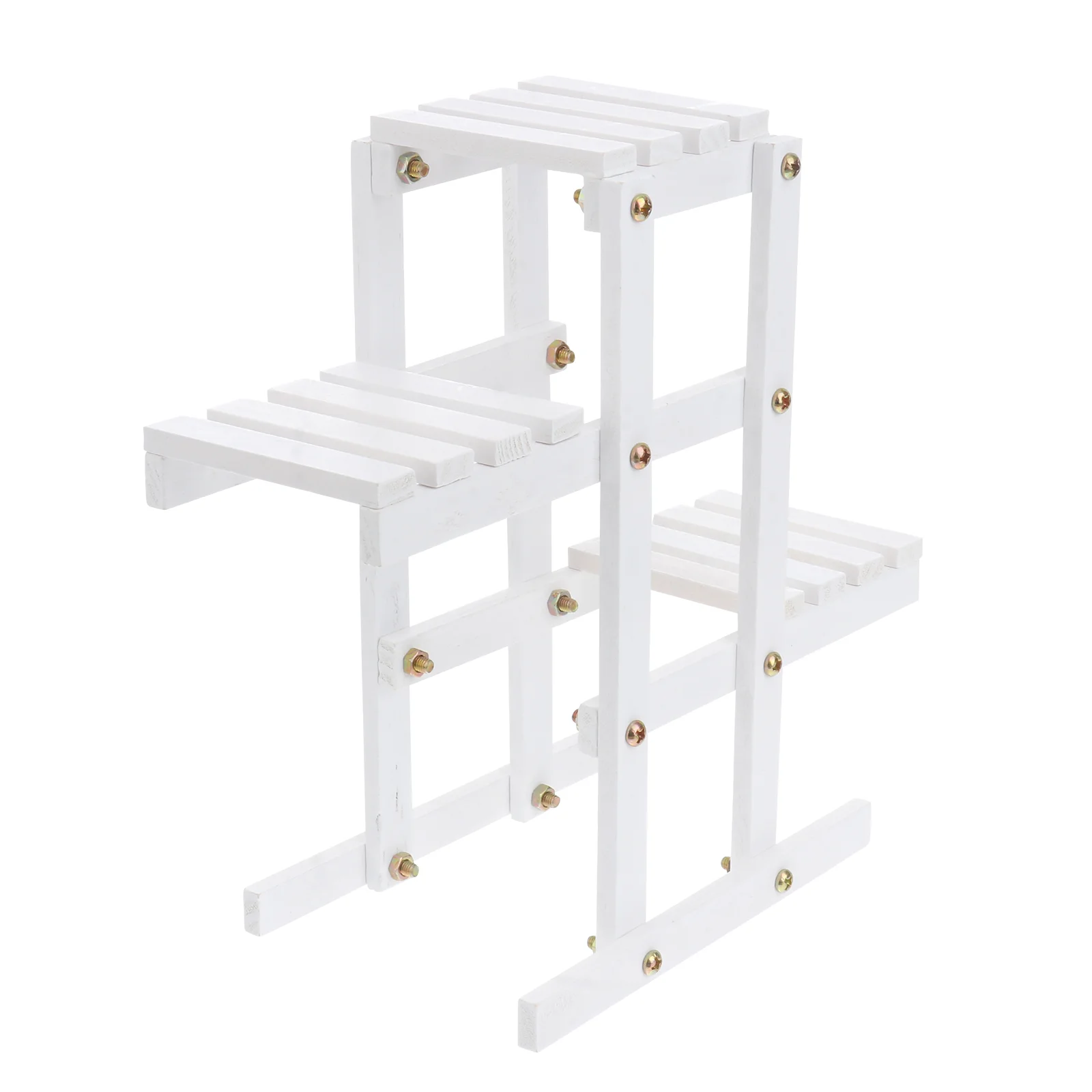 

Wooden Storage Rack Flower Pot Rack Stand Holder Household Green Plants Potted Plant Flower Holder for Home (White)