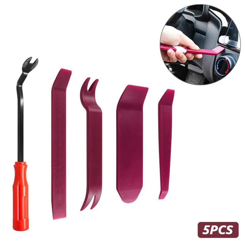  Auto Door Clip Panel Trim Removal Tools Kits Navigation Blades Disassembly Plastic Car Interior Seesaw Conversion Repairing Tool 