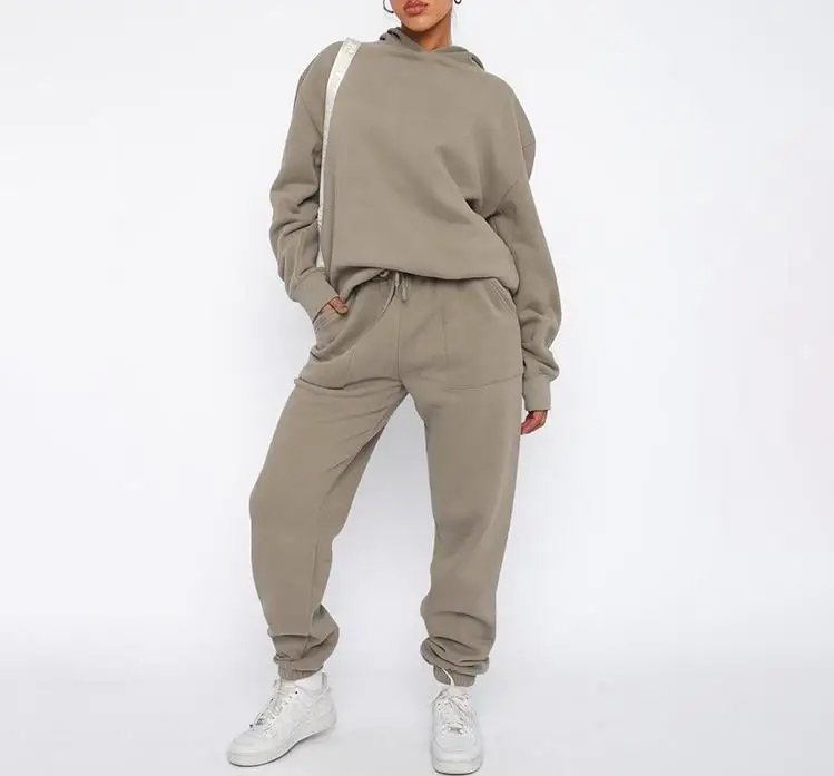 Hooded Long Sleeve Sweater Casual Drawstring Pocket Pants Set Annual New Fashion Hot Selling Women's Wear
