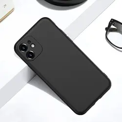 Black Shockproof Soft Silicone Phone Case with Lens Protection - 6Plus or 6s Plus (Black)