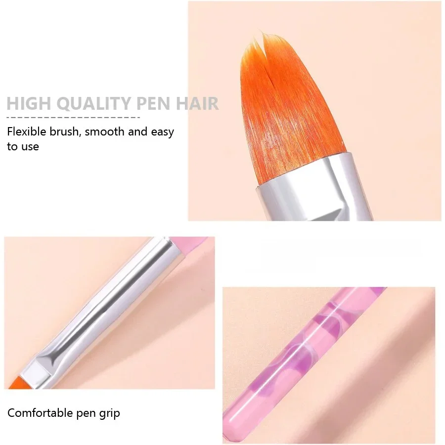 Nail Art Brush Pens, UV Gel Painting Drawing Set, Manicure Tools Kit, 7Pcs per Lot