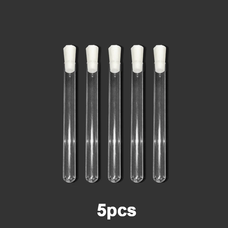 

5pcs Lab Glass Test Tube With Stoppers Laboratory Lab School Educational Stationery