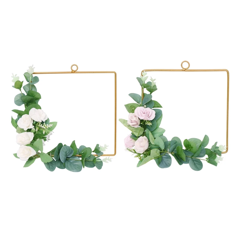 

Цветочный обруч AT35, венок, искусственная Роза, цветочный венок для свадебной вечеринки, дня рождения, настенная гирлянда