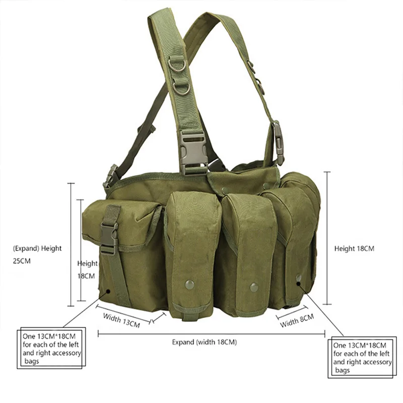 

Army Outdoor Combat Chest Equipment Air Gun Accessories Color Bullet Hunting Tactical Tank Top AK47 Molle Magazine Bag