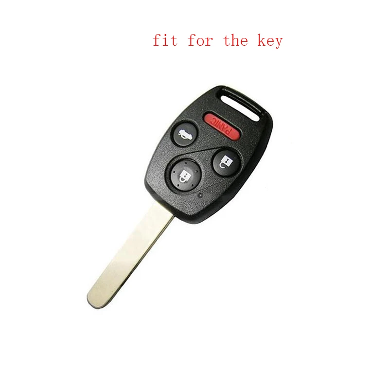 혼다 어코드 Civic CRV Jazz Fit Pilot SRV FRV Civic 8 세대 캡 키 커버 용 실리콘 자동차 원격 체인 키 케이스