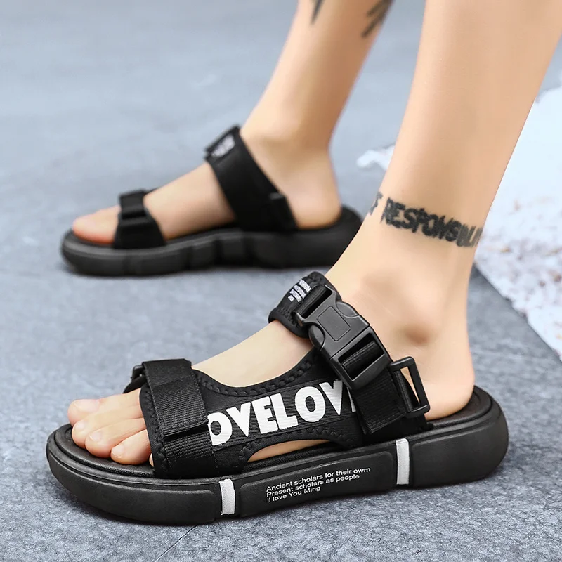 Summer Men's Beach Shoes Shoes Low Heel Sliders Sandals Mens Hiking Sandals Slip Comfy Outdoor Sports Summer_voghion.com