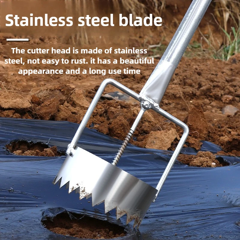 Crop Planting Plastic Film Punching Machine Gardening Agricultural Film Breaking Machine Portable Films Puncher Garden Hand Tool