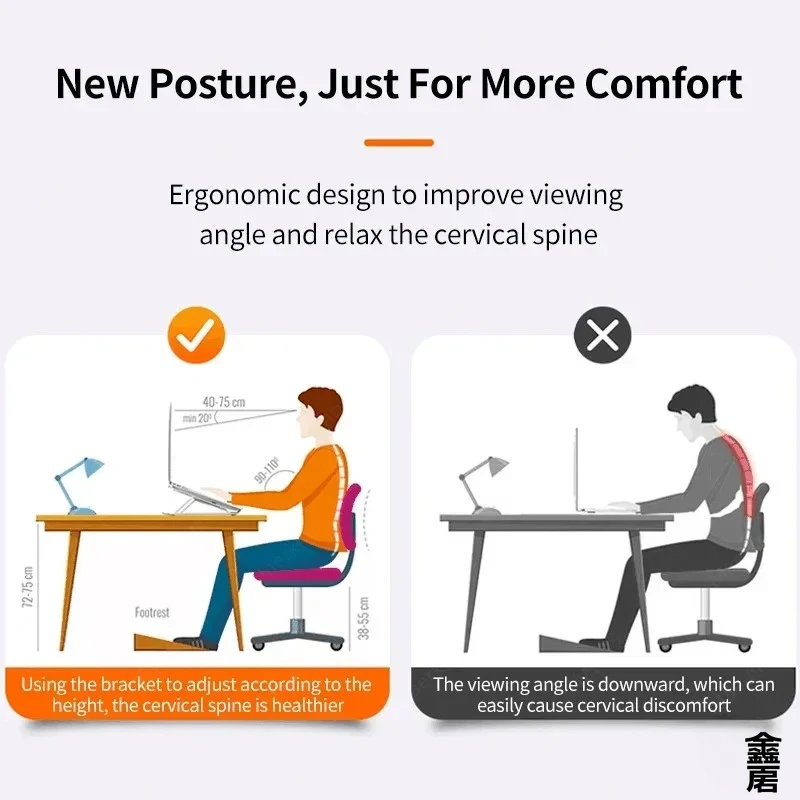 휴대용 접이식 컴퓨터 모니터 스탠드, 조절 가능한 노트북 스탠드, 소형 태블릿 도크 액세서리에 적합