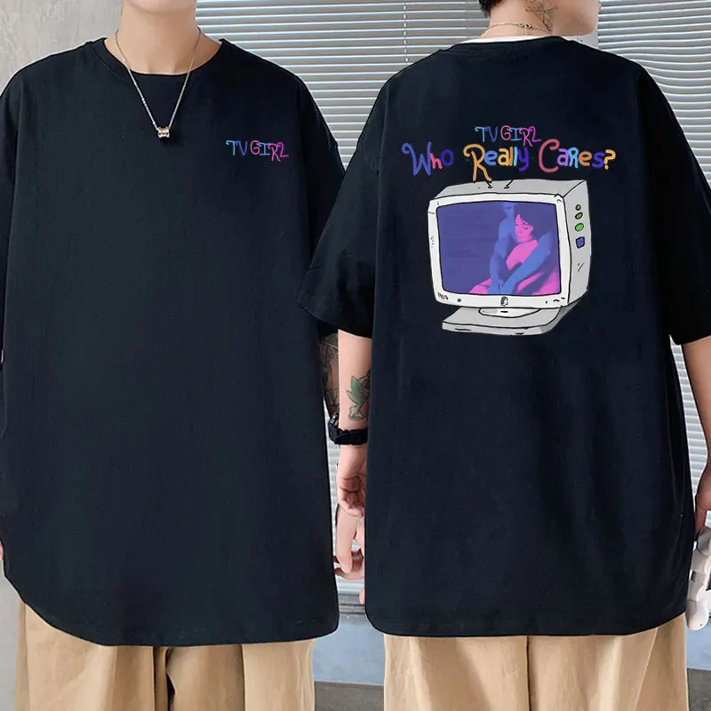 

TV Girl Who Really Cares Music Album Graphic T Shirt Summer Unisex Fashion Streetwear Men Women Vintage Casual Oversized T-Shirt