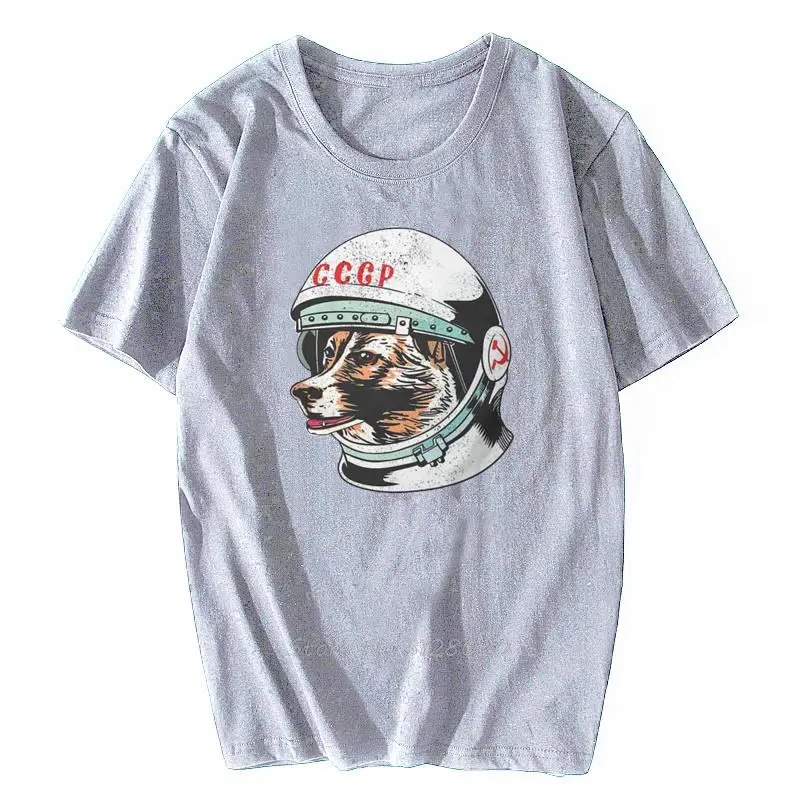 Wesentliche Laika Kosmonaut Raum Hund T Shirt Vintage Gothic T-shirt Männer Baumwolle Tees Tops Streetwear Harajuku – Detail 6