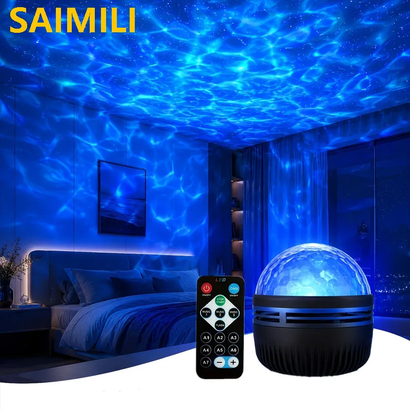 Multicolor Remote-Controlled LED Starry Night Projector Lamp