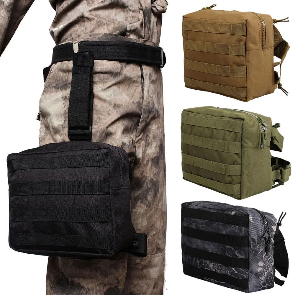 

Tactical Molle Drop Leg Bag Waterproof Men Military Waist Pack Outdoor Wargame Army EDC Fanny Pack Hunting Cycling Accessories
