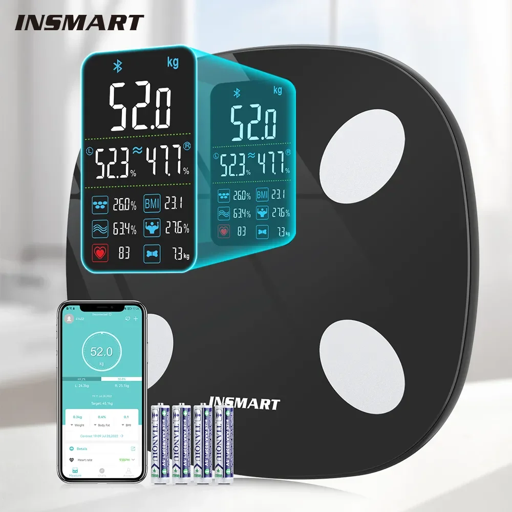 INSMART Smart Body Fat Weight Scales Bioimpedance Scale Digital