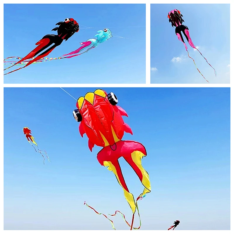 

Free Shipping 13.5m fish kites flying toys for kids kites string line professional parachute Extra-large kite electro shocker