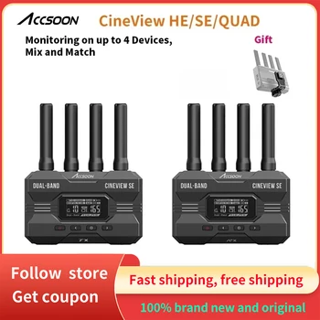 Accsoon 시네뷰 HE/SE SDI 및 HDMI 멀티 스펙트럼 2.4Ghz 5Ghz 듀얼 밴드 무선 비디오 송신기 시스템, 사진 스튜디오용