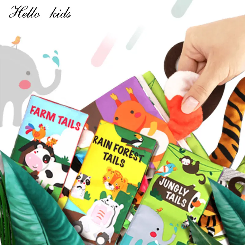 3D Toddlers Animal Foot Cloth Book Washable Montessori Baby Busy Board Early Learning Education Habits Knowledge Developing Toys images - 6