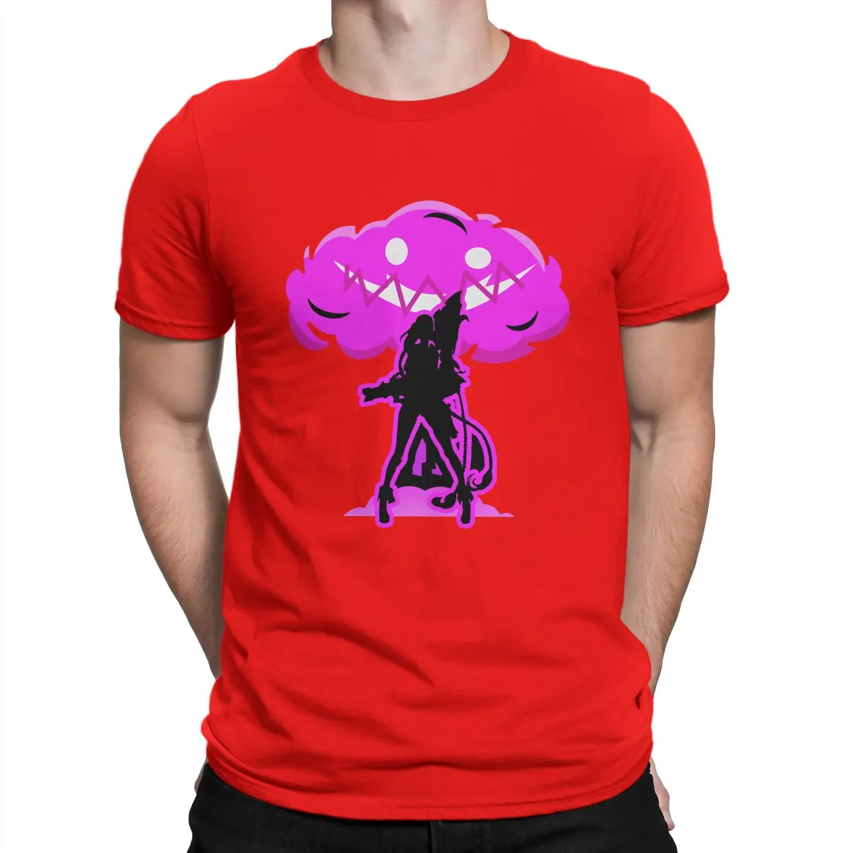 thumbnail image 1 of Camiseta informal holgada para hombre, cuello redondo, algodón puro, Arcane League of Legends, LOL Game, manga corta, 1 of 7