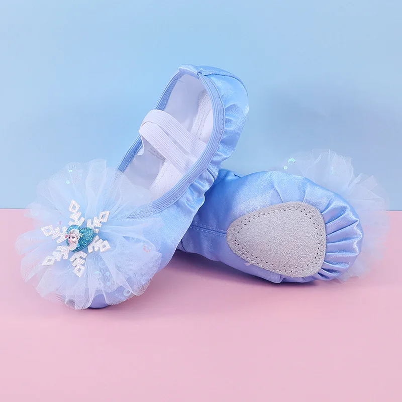 Dance Shoe Children Women Soft Sole Blue Pink Dancing Shoe for Girls Baby Children's Princess Ballerina Shoes 5
