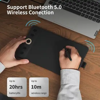 GAOMON WH851 Wireless Graphics Tablet Bluetooth 5.0 Connection 16K Levels Pen Pressure 8x5 Inch Drawing Tablet Android Supported 2