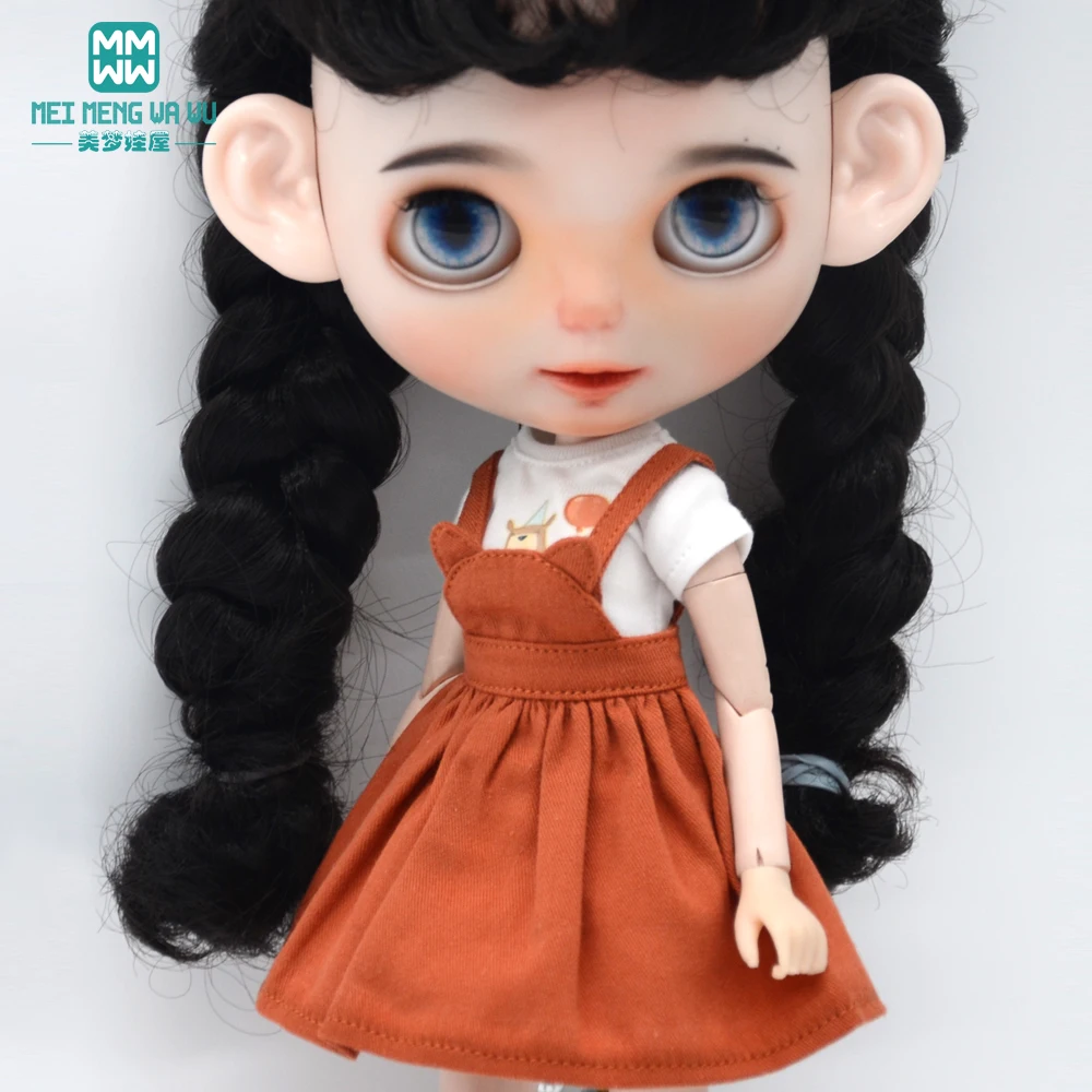 

Blyth clothes Azone OB22 OB24 Doll acessories Fashion cat ear dress T-shirts shoes toy gift