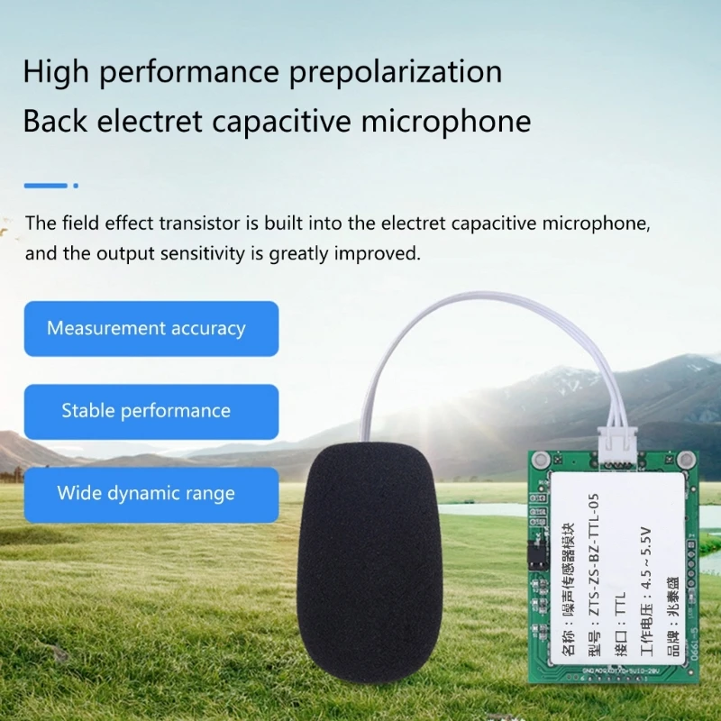Industrial Grade Noise Decibel Detection Module Sound Sensor Sound Level Meter Sound Measurement TTL5V/RS485 5V Durable 4