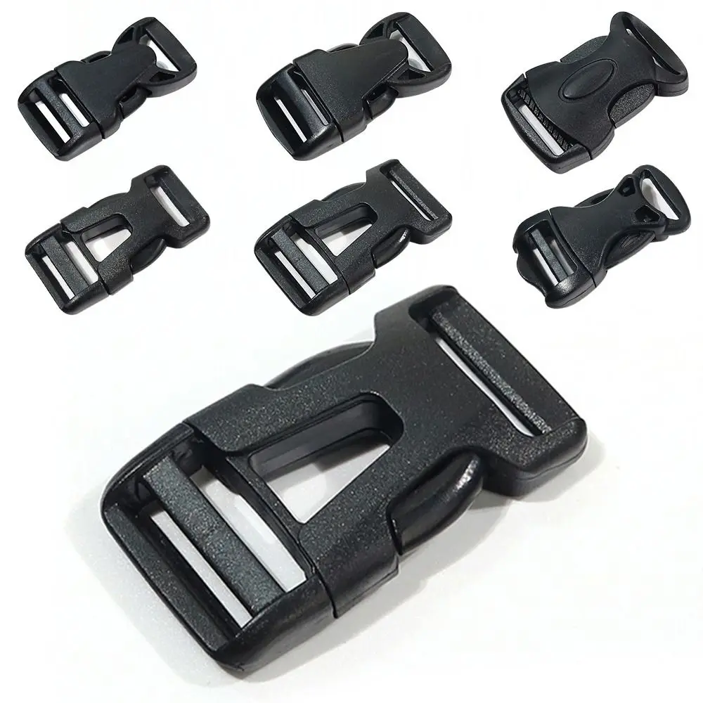 

Adjustable Plastic Black Hardware Dual Curved Buckle Paracord Bracelet Lock Backpack Belt Parts Side Release Buckles