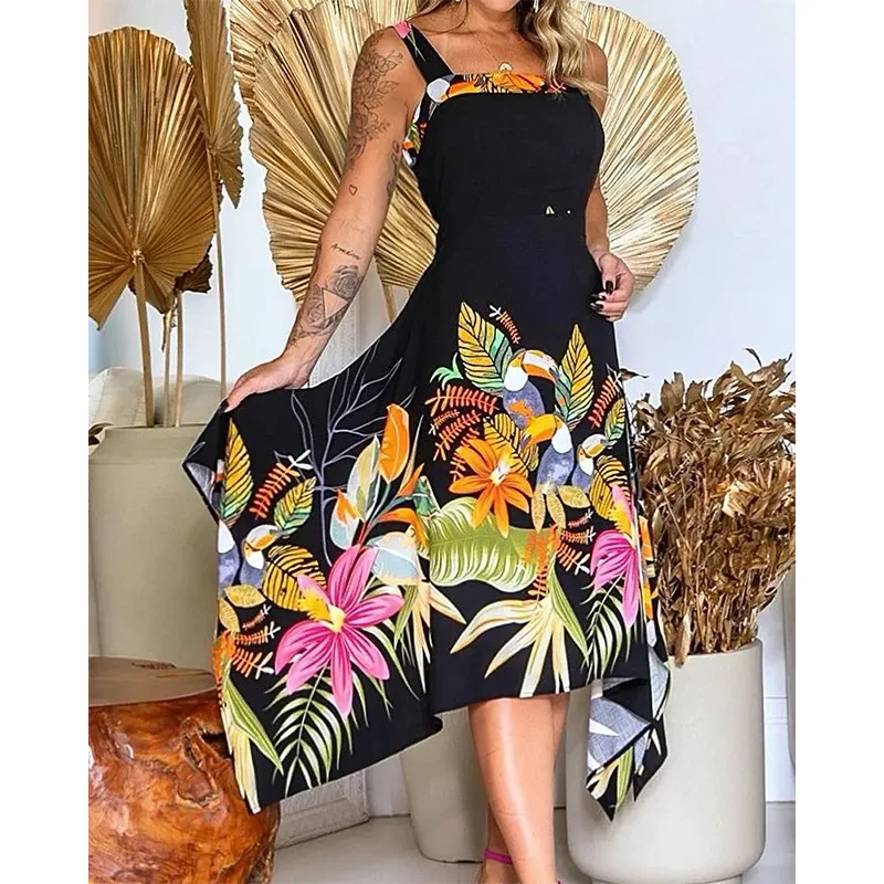

2022 New Autumn Dress New Personality Street Style Midi Dress Women
